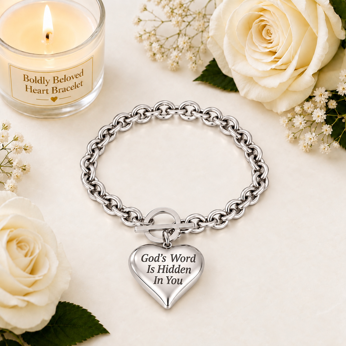 Boldly Beloved Heart Bracelet