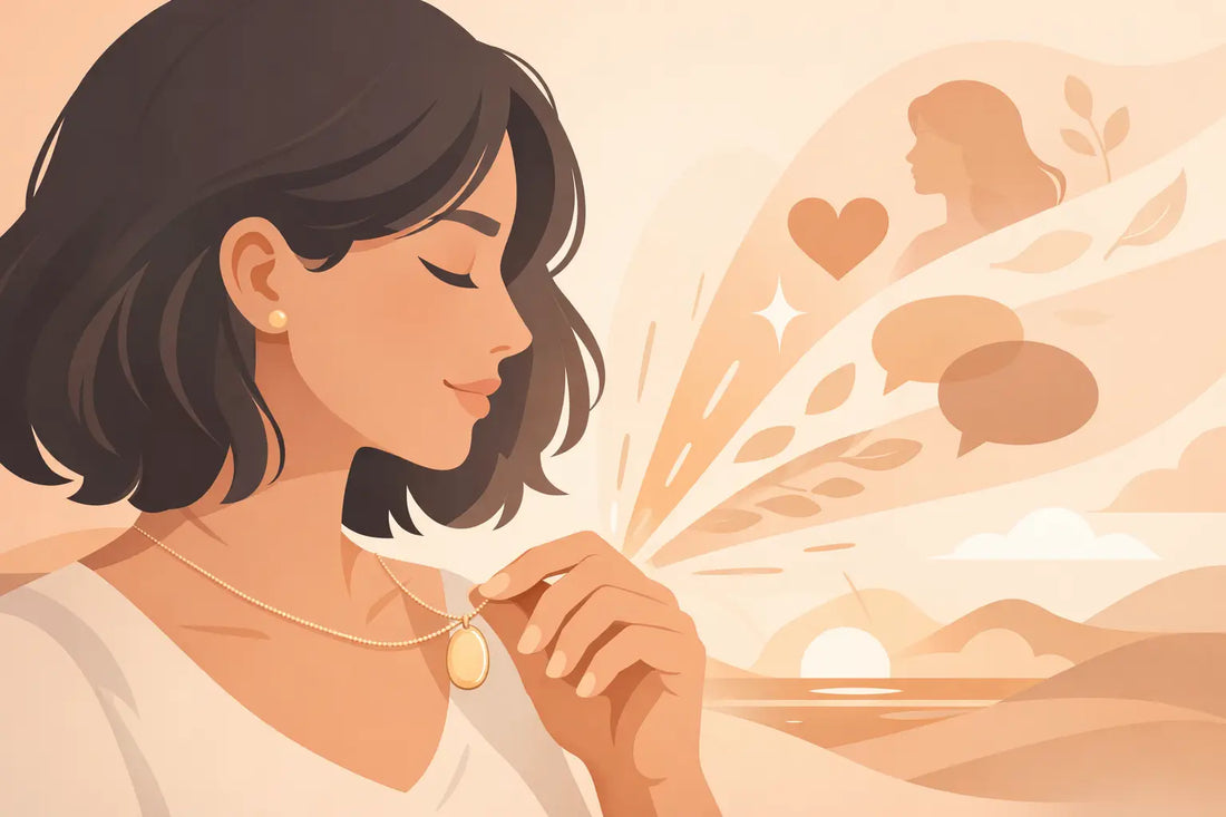 How an Affirmation Necklace for Women Speaks
