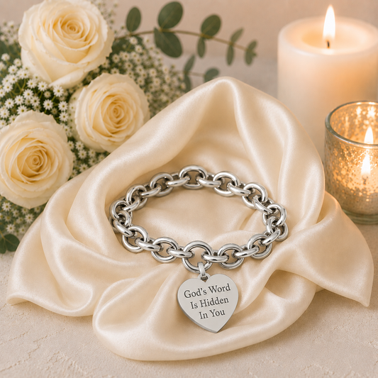 Purpose and Promise Bracelet (Silver) 18cm
