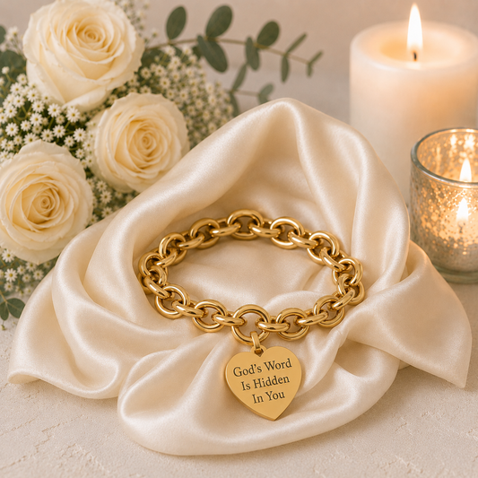Purpose and Promise Bracelet (Gold) 18cm